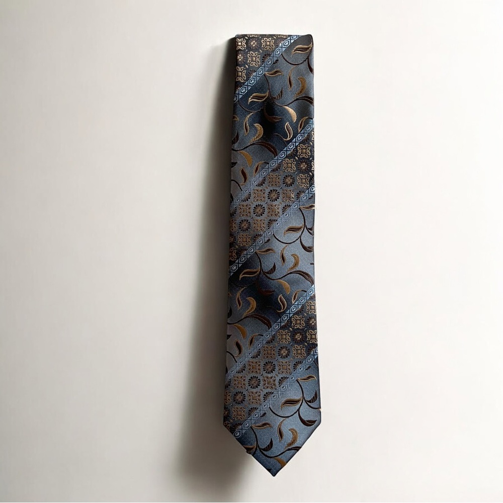 “Metallic Mirage” Silk Pattern Tie